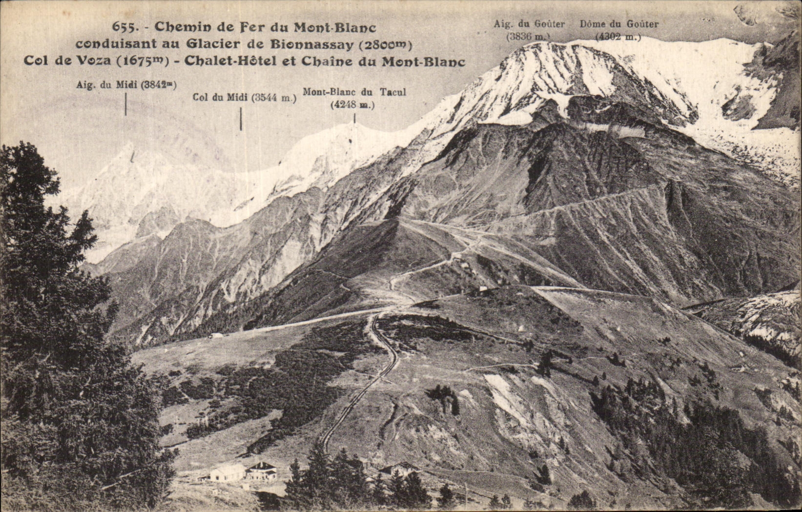 CPA Railroad of Mont Blanc Leading to the Glacier of Bionnassay Collar of Voza Country cottage Hotel and chain of Mont Blanc