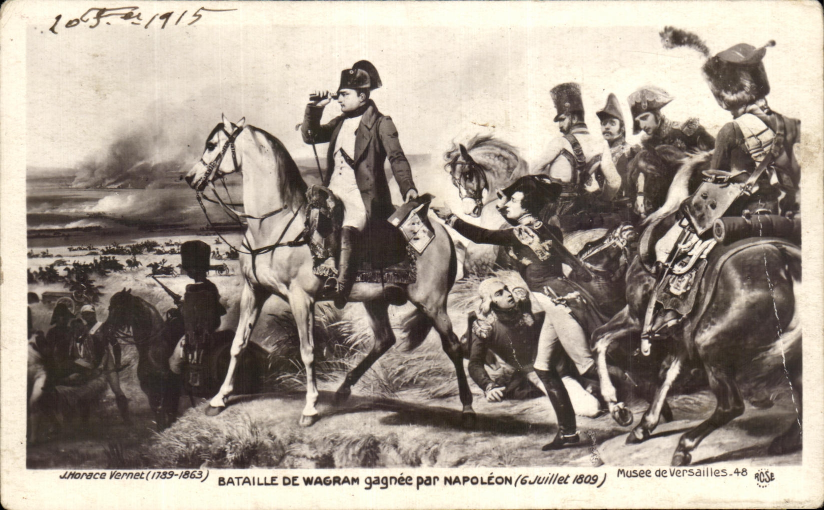 CPA Bataille De Wagram Gagnee By Napoleon 1st July 6th 1809