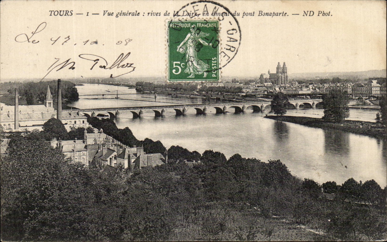 CPA Tours Vue Generale Rives De Pont Bonaparte