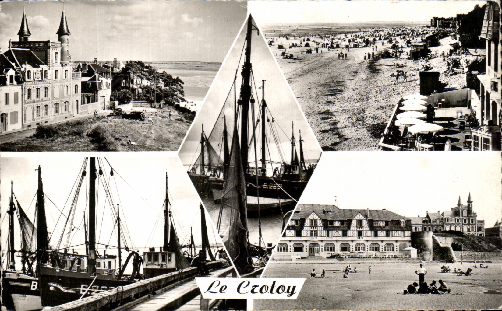CPA Crotoy the Turrets the Bateaux De Beach Fishes the Port the Beach