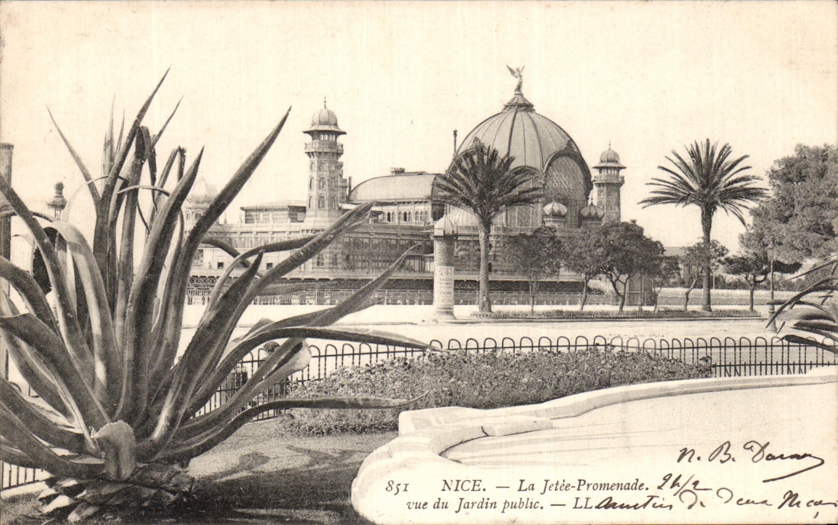 CPA Niza la caminata del embarcadero vista del jardin publico