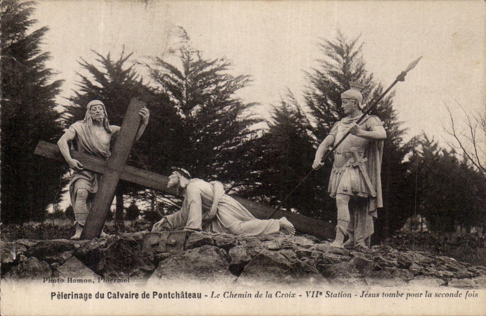 CPA Pelerinage of the Martyrdom of Pontchateau the Way of the Jesus Cross fall for the second time