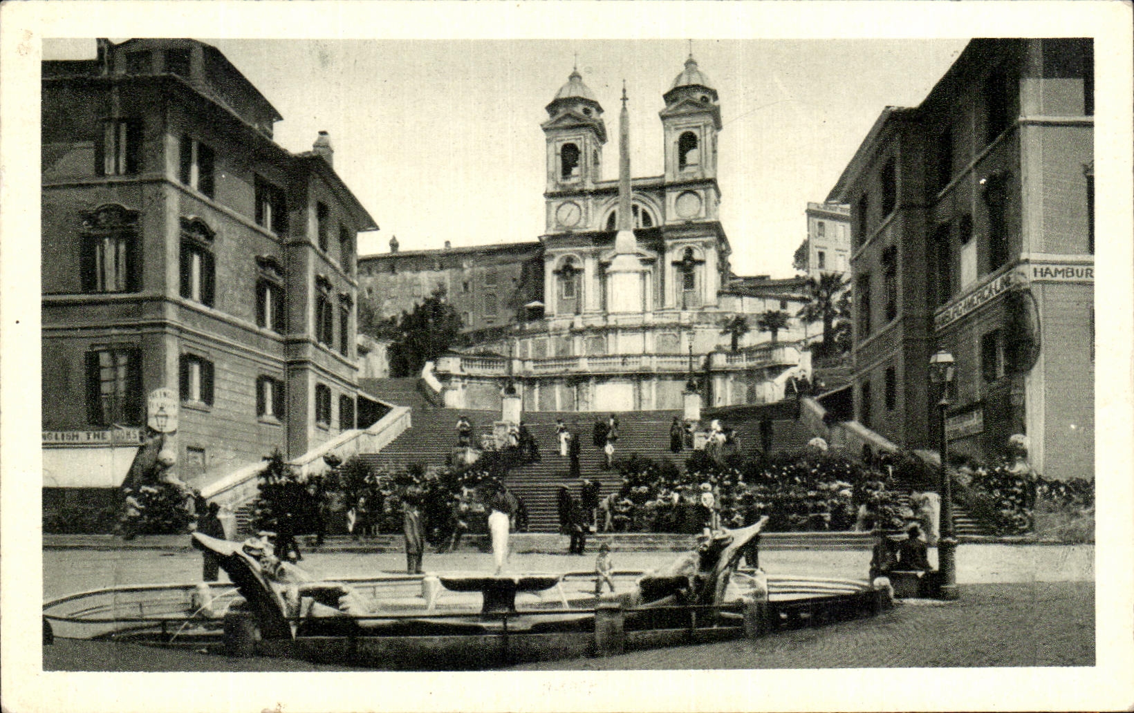 CPA Roma Chiesa beila Trinita dei Monti