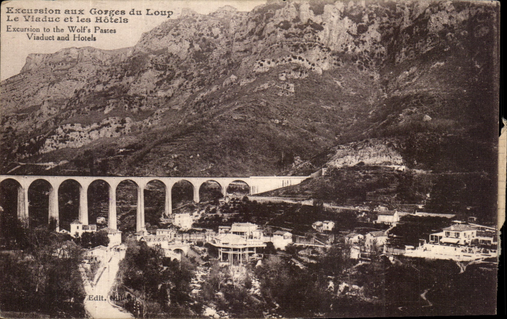 CPA Excursion At the Falls Of the Wolf the Viaduct And Hotels
