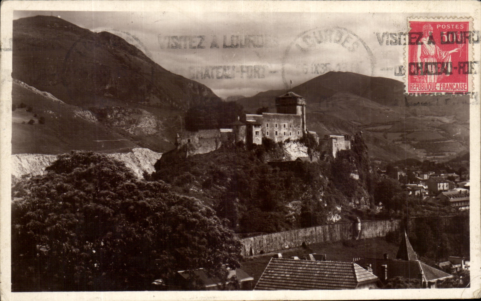 CPA Lourdes the Castle Fort and Peak Of Jer