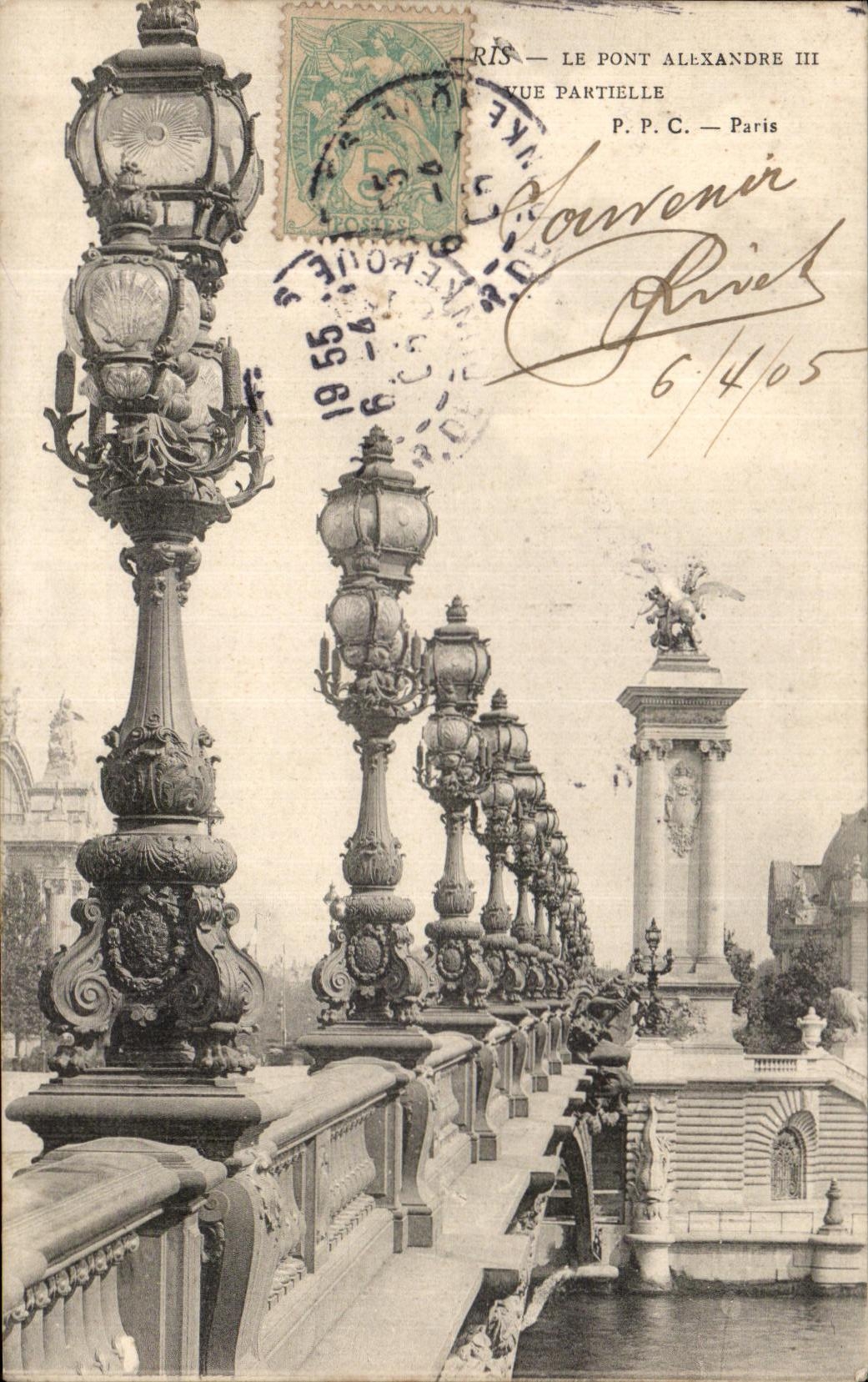 CPA Paris the Bridge Alexandre III Partial Sight