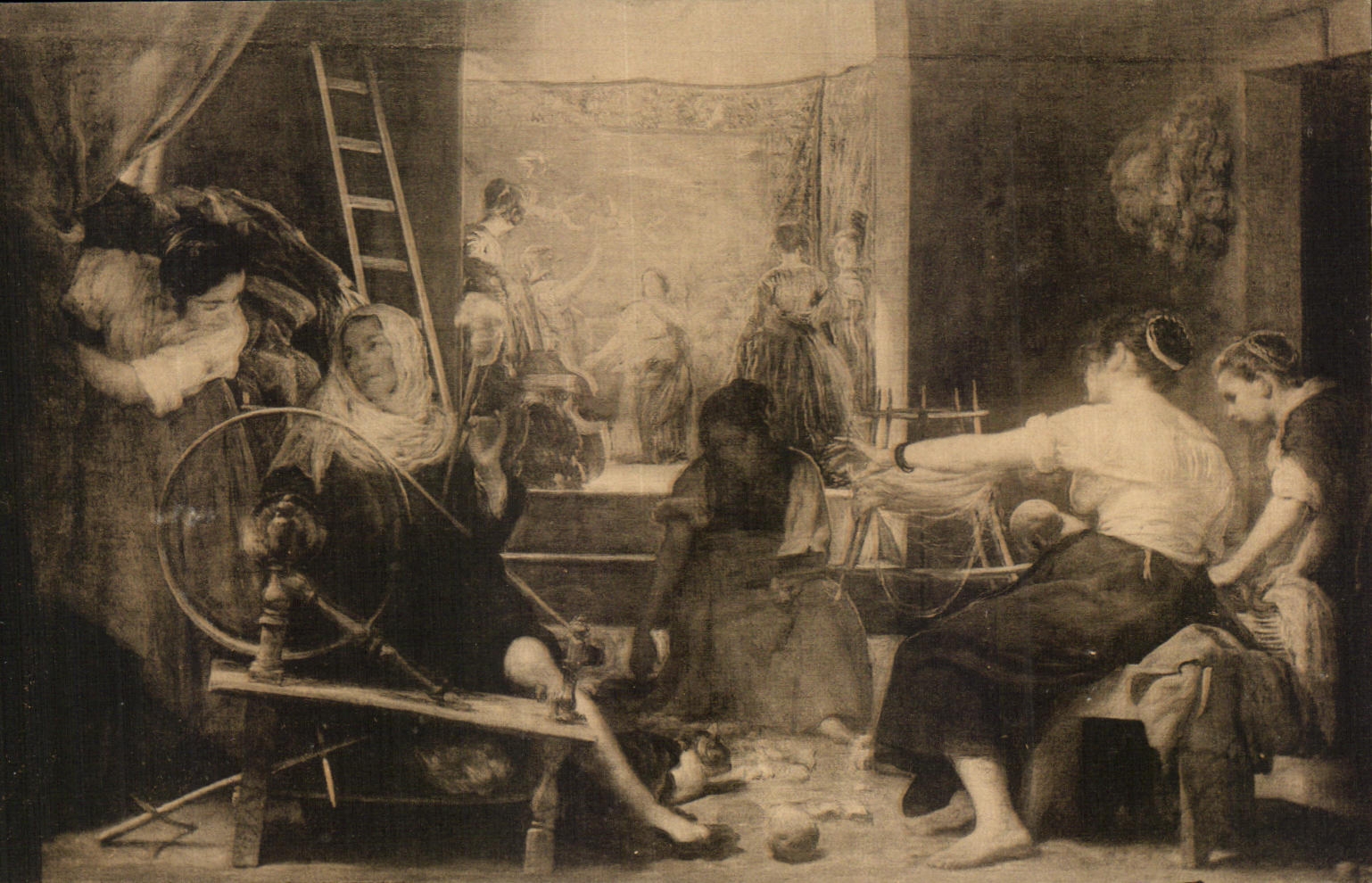 Tired CPA Hilanderas Velazquez Museo Del Prado Madrid