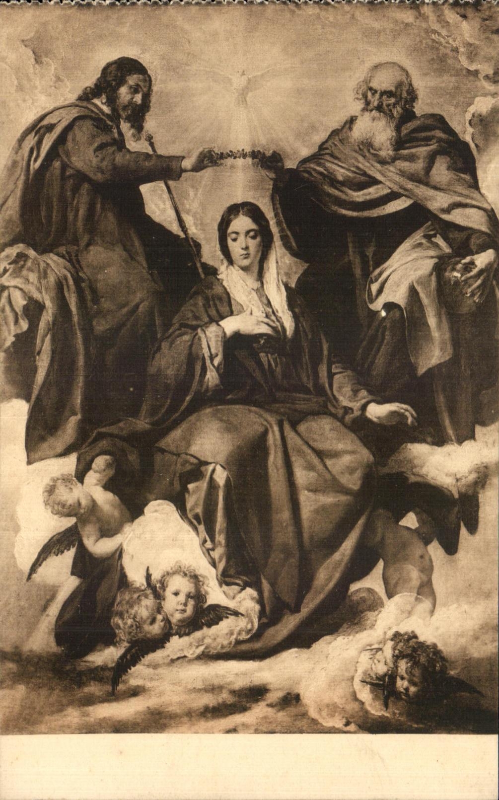 CPA Coronacion Of Virgen Velazquez Museo Del Prado Madrid