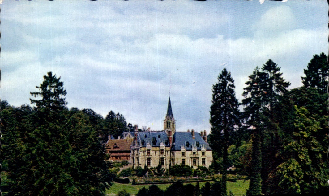 CPSM Park Zoologique De Cleres View del parque zoologico del castillo