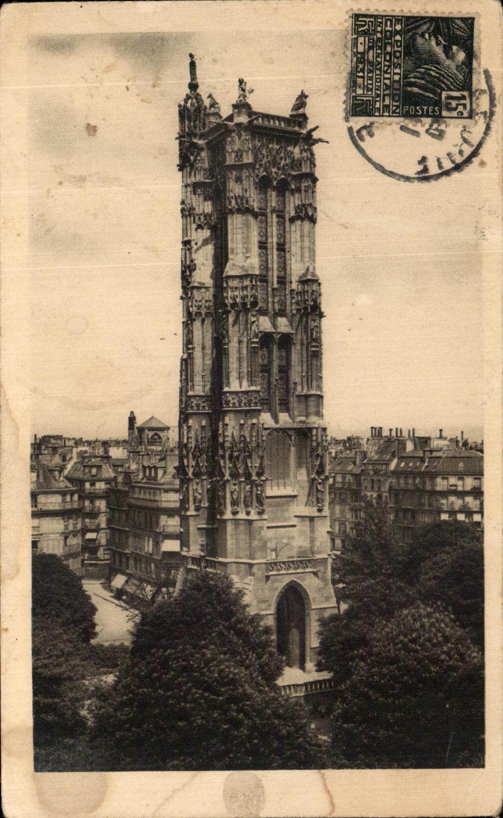 CPA Paris the Tower Saint Jacques