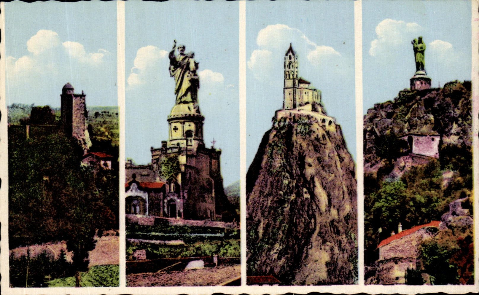 CPA Le Puy Les Quatre Rochers L'Arbousset St Joseph St Michel d'Aiguilhe Et Rocher Corneille