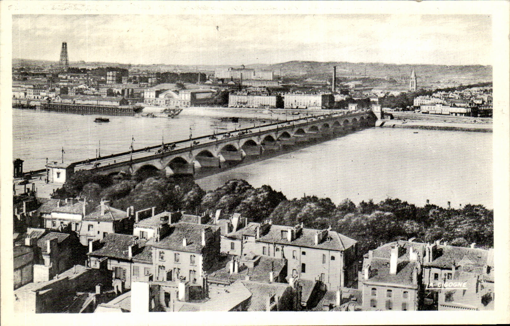 CPA Bordeaux View Of Pont De Pierre Towards the District Of the Country house