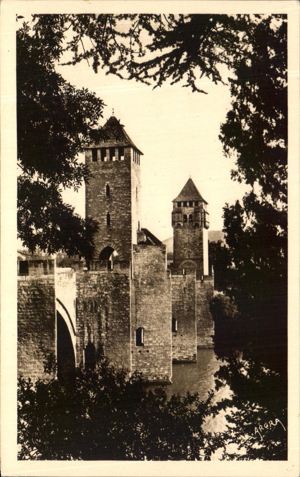 CPA Cahors el puente de Valentre