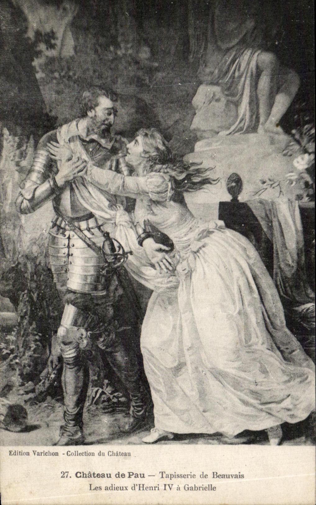 CPA Chateau de Pau Tapisserie de Beauvais Les adieux d'Henri IV a Gabrielle