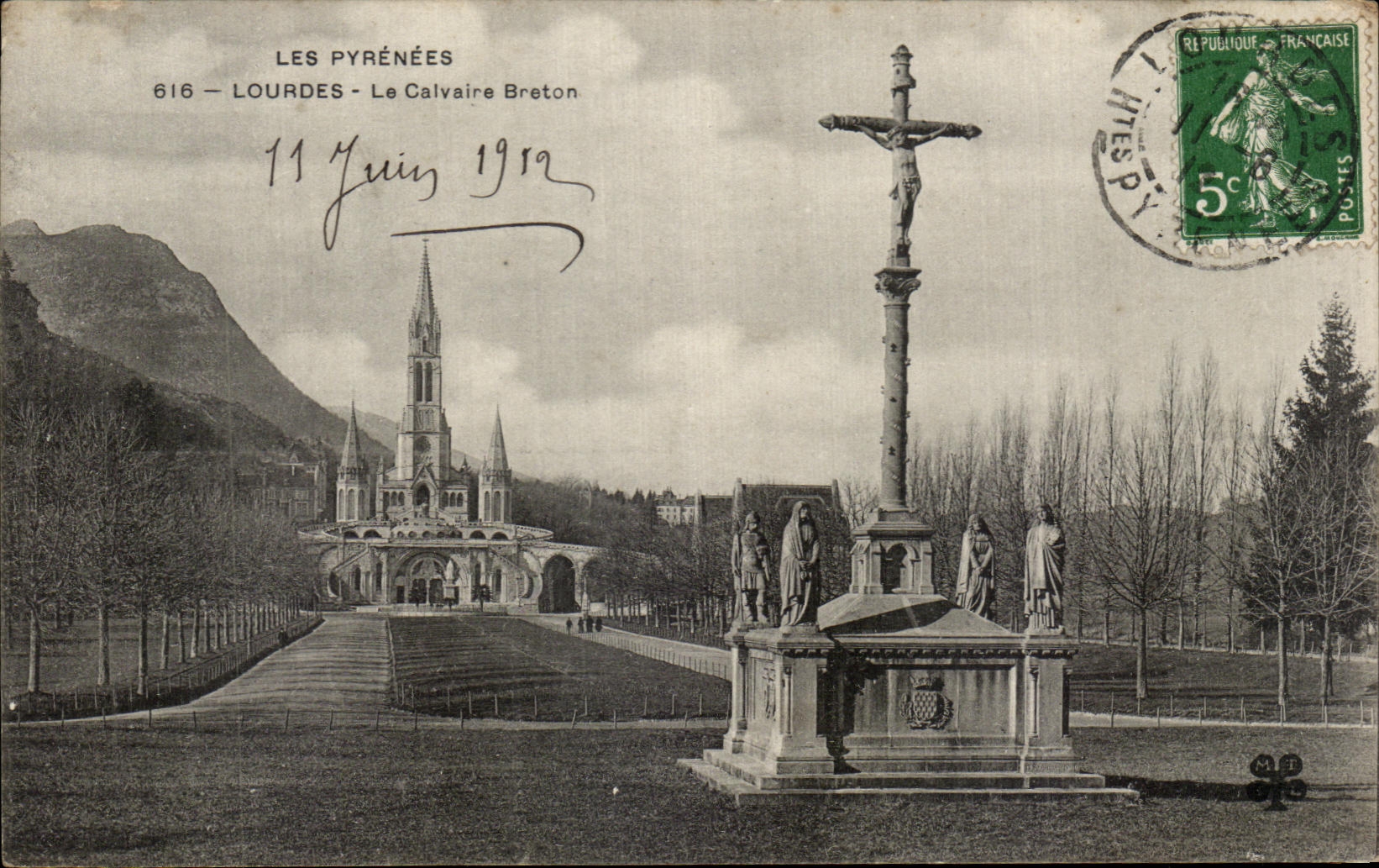 CPA Lourdes the Breton Martyrdom