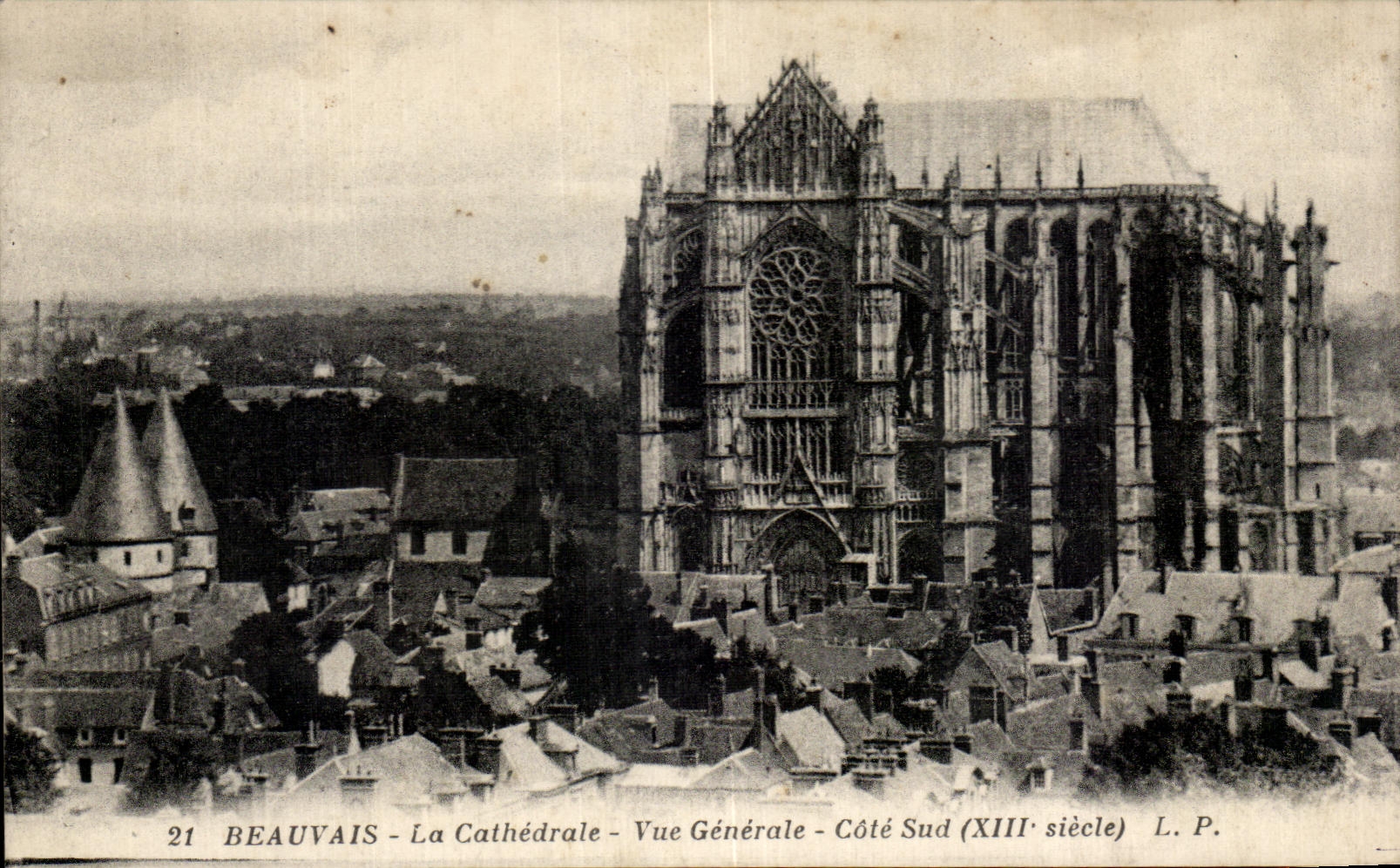 CPA Beauvais the Cathedral View Southern Dimension