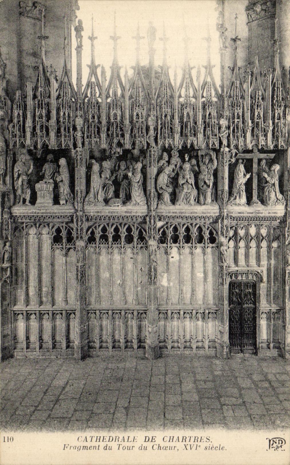 CPA Cathedral of Chartres Fragment of the turn of the Chorus