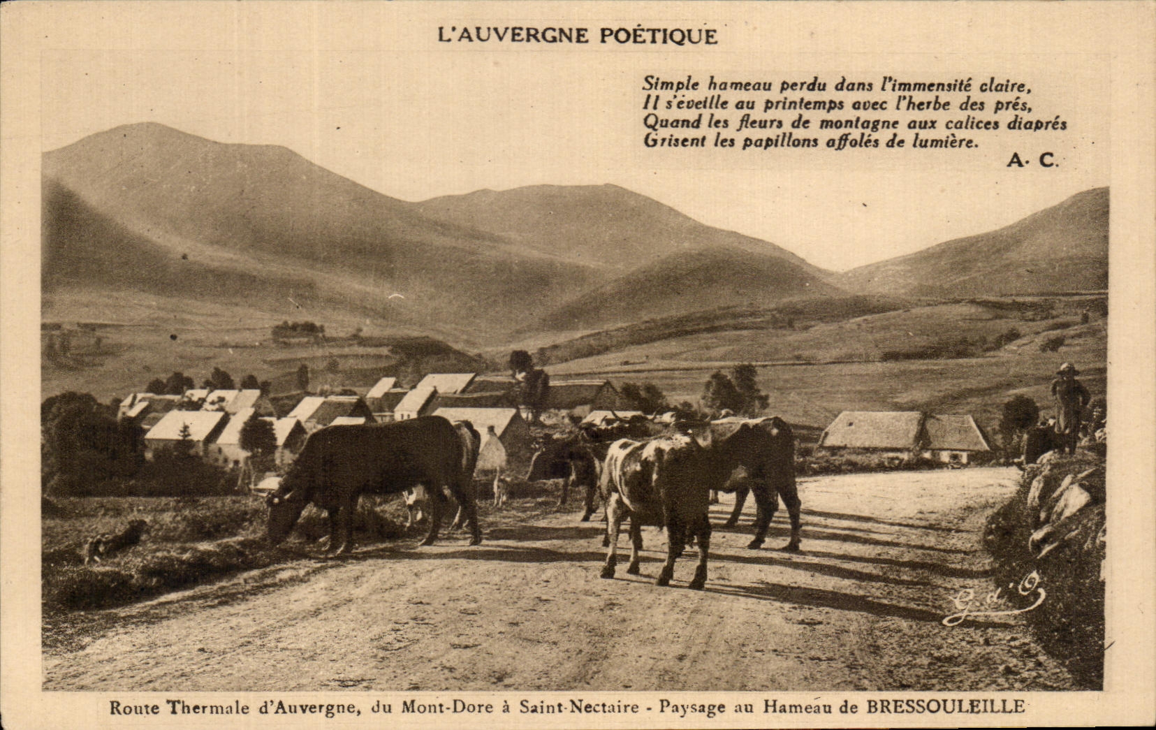 CPA Landscape with the hamlet of Bressouleille