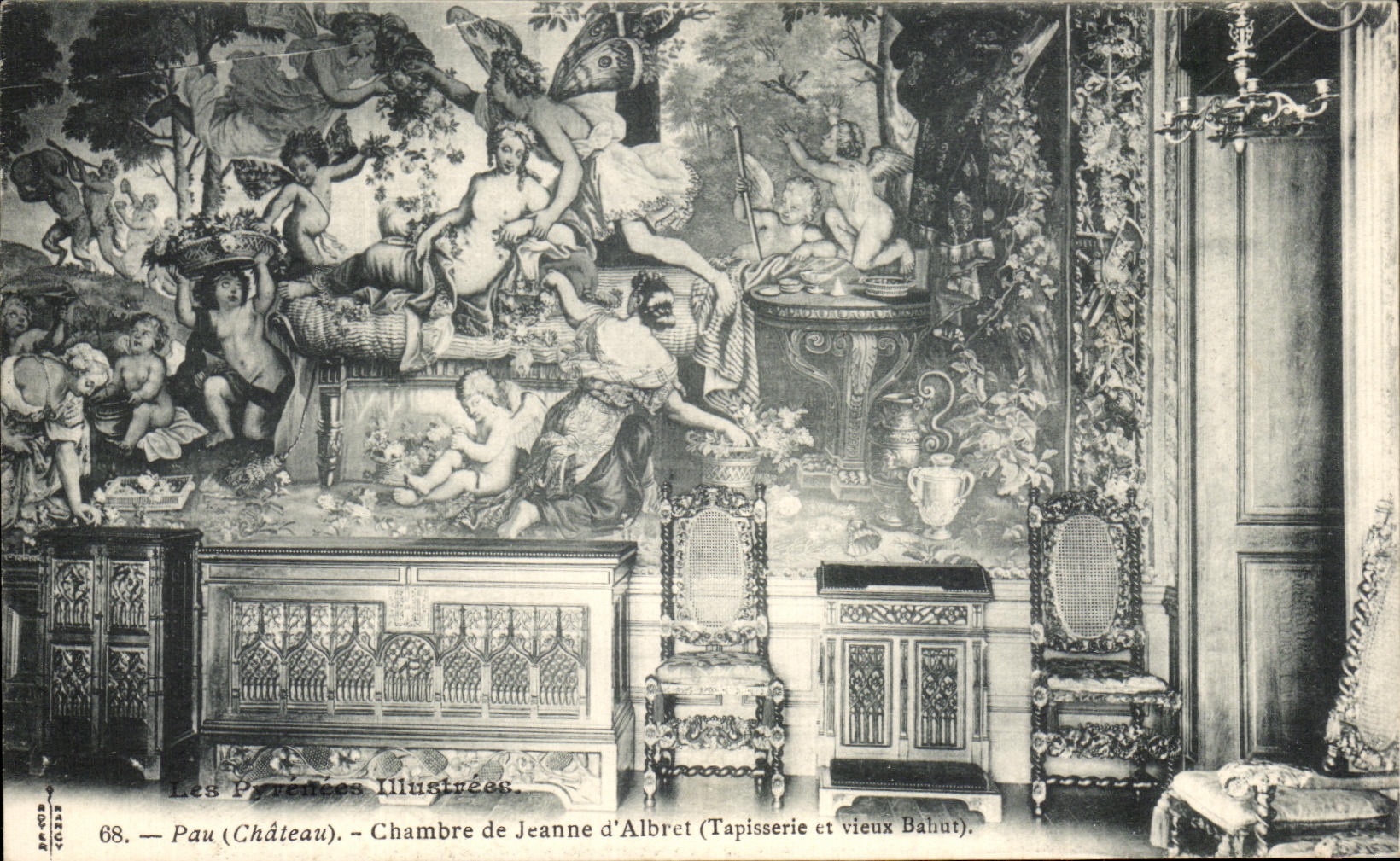 CPA Pau Chambre De Jeanne D'Albret Tapisserie et vieux bahut 