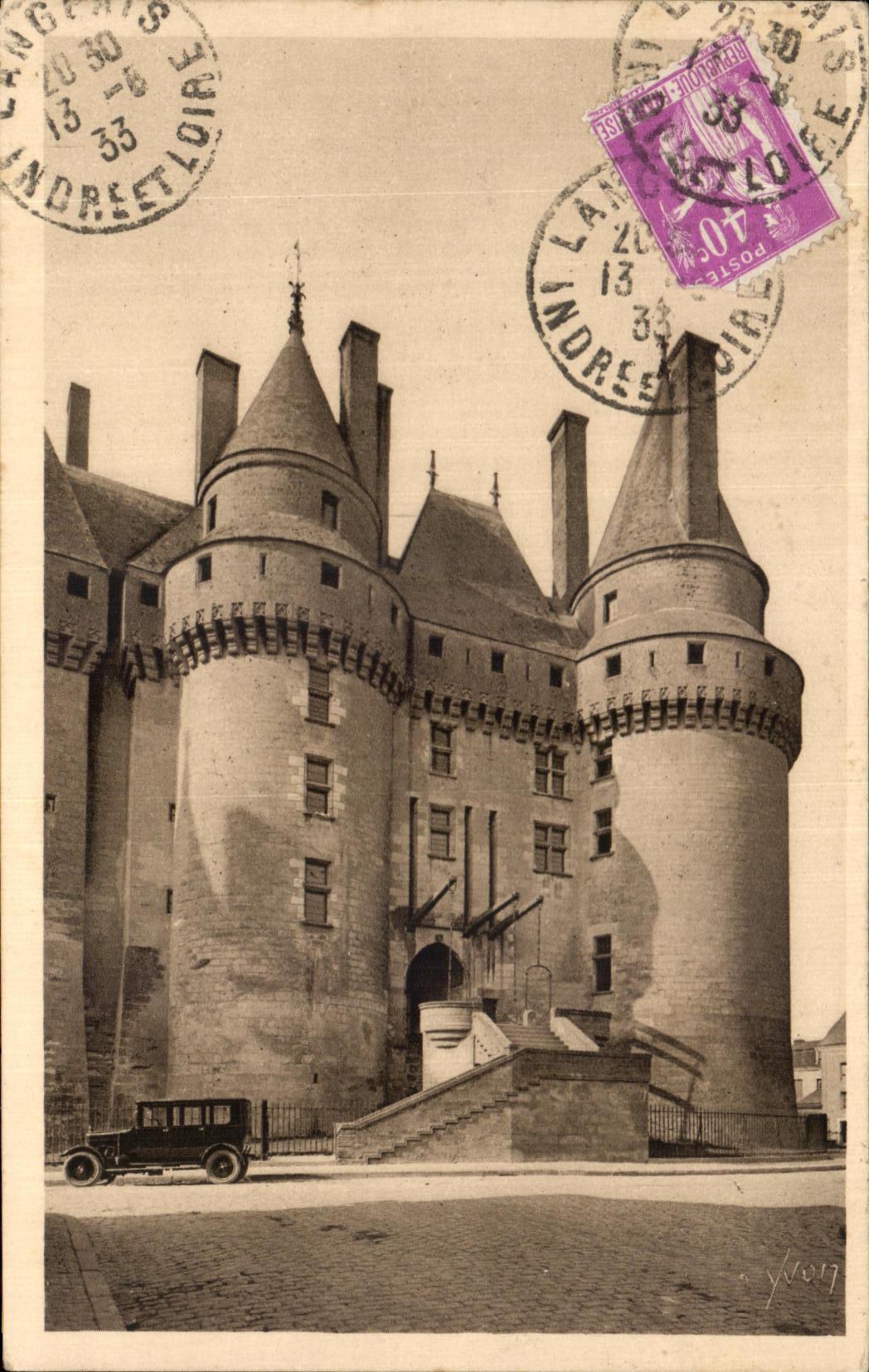 CPA Dhateaux suave Francia del castillo de Loire de Langeais