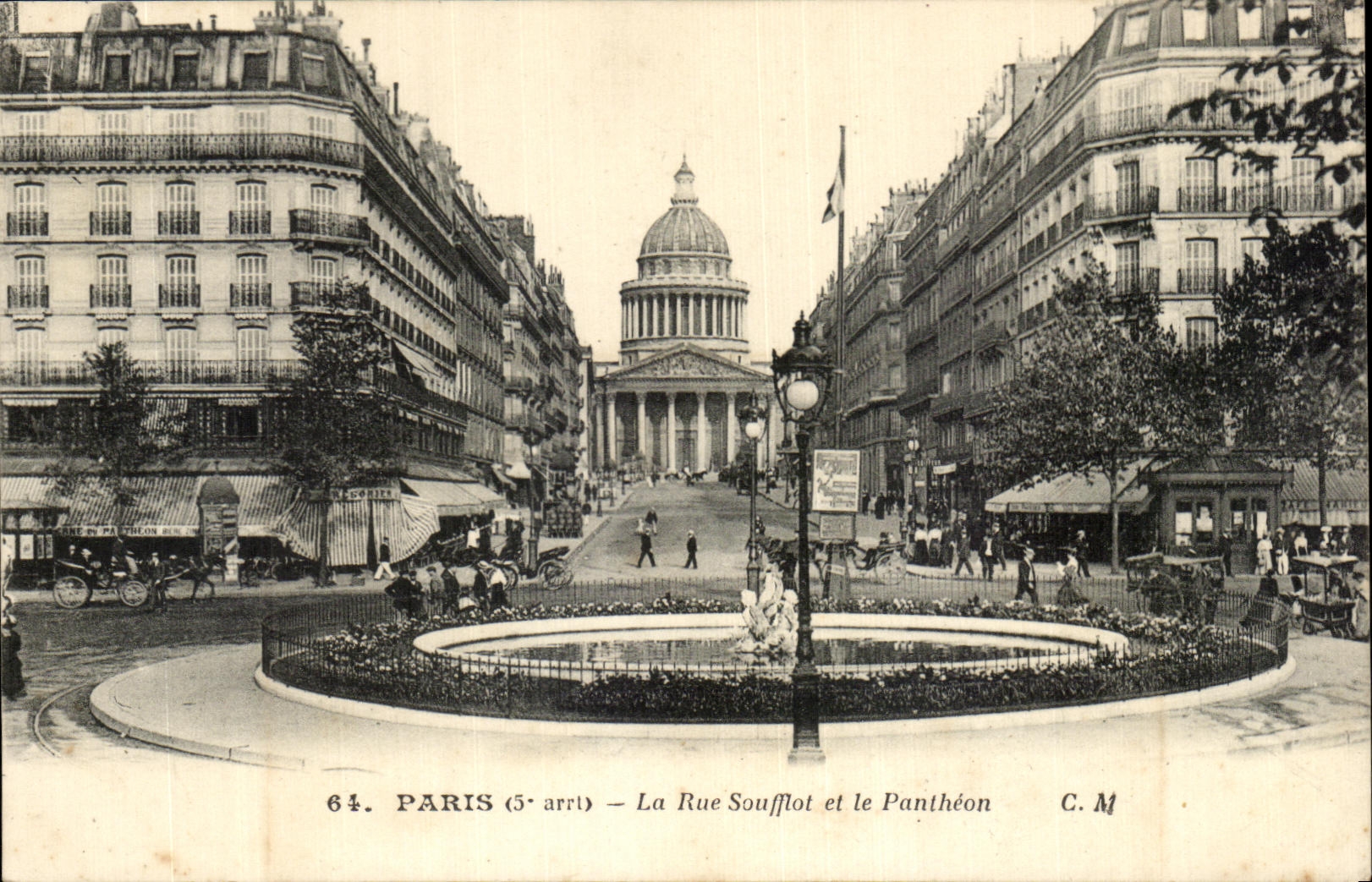 CPA Paris the Street Soufflot and the Pantheon