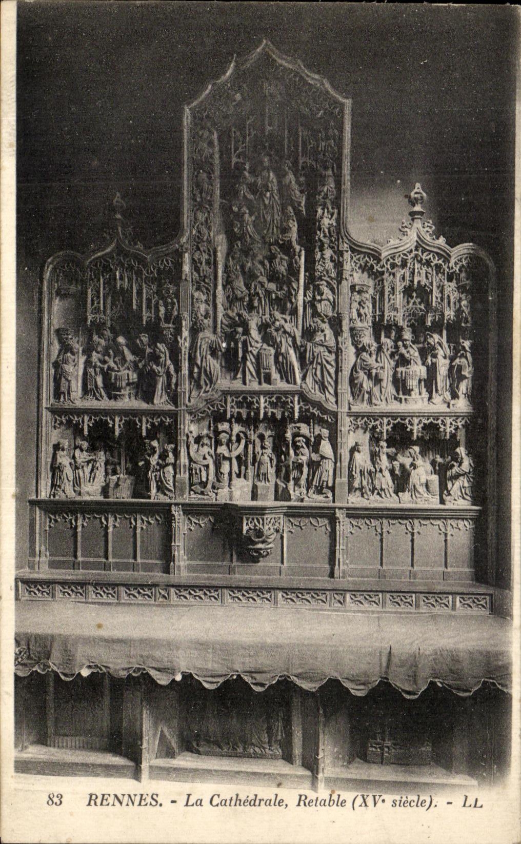CPA Rennes La Cathedrale Retable