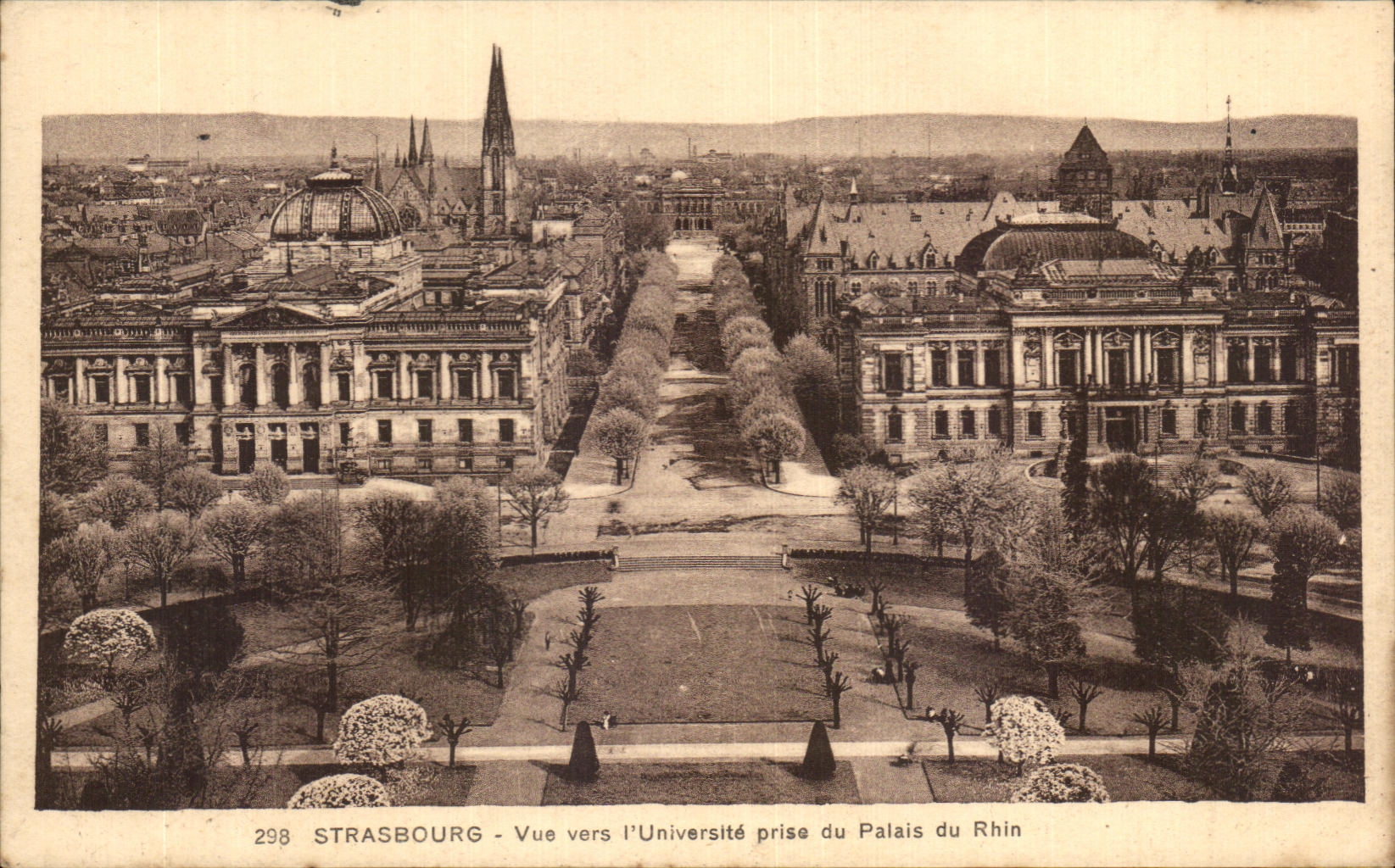 CPA Strasbourg Seen towards the University taken of the Palate of the Rhine