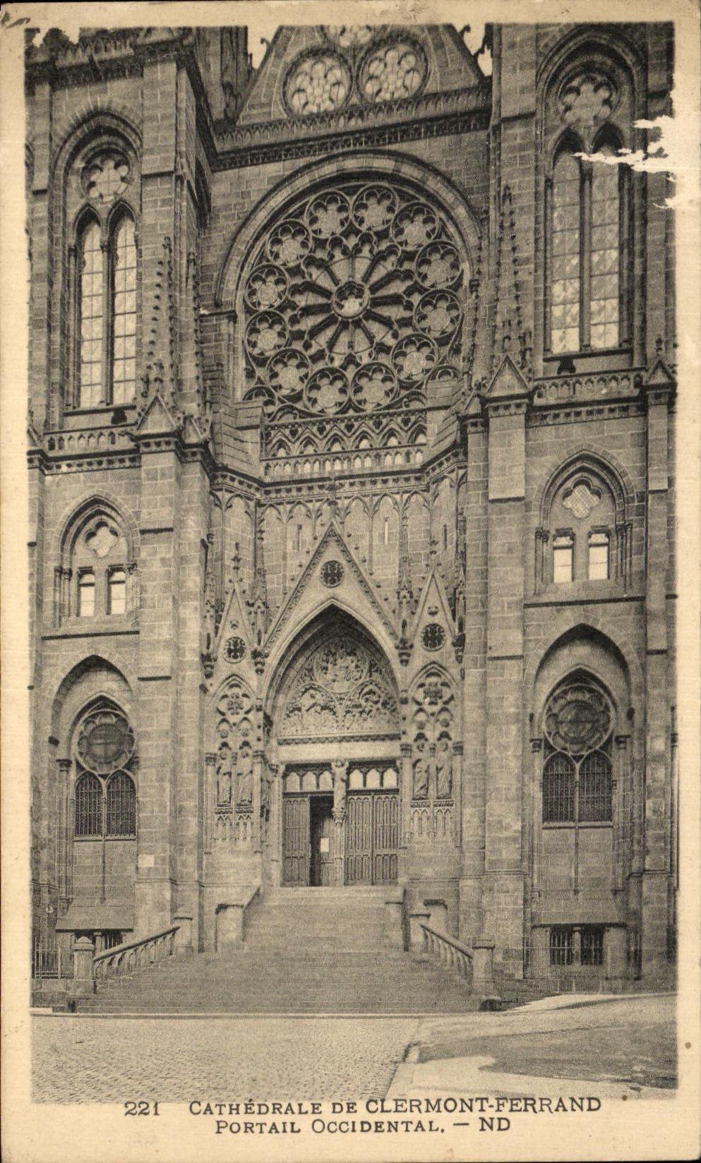 CPA Cathedrale De Clermont Ferrand Western Gate