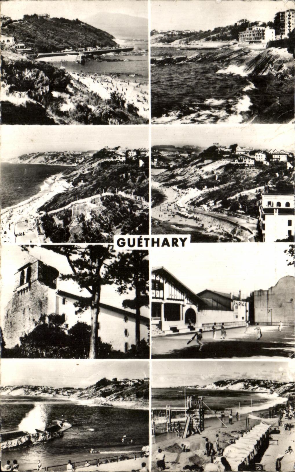 CPA Guethary the Beach the Casino the Pediment the Church