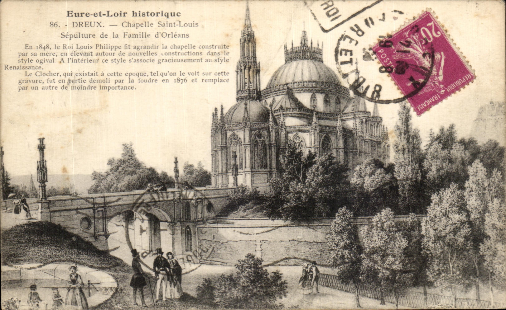 CPA Eure et Loire Historique Dreux Chapelle Saint Louis