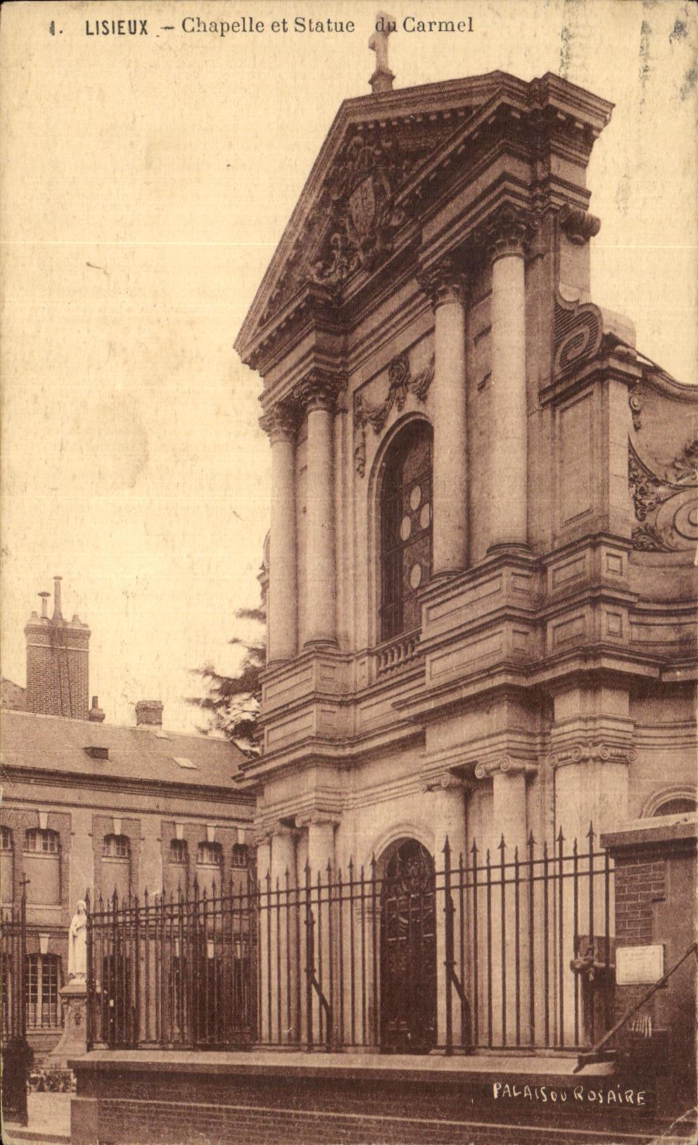 CPA Lisieux Vault and Statue of Carmel