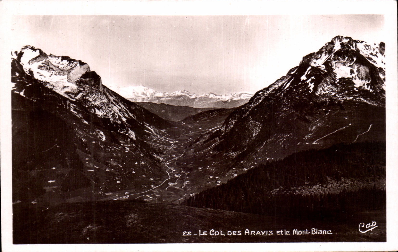 CPA the Collar Of Aravis and Mont Blanc