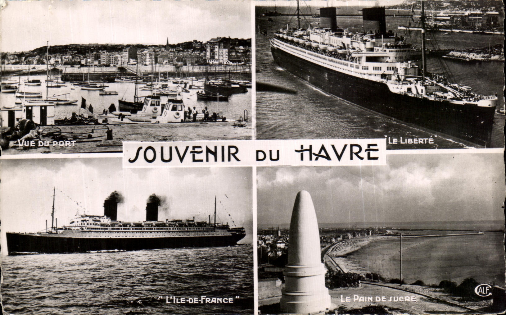 CPSM Souvenir of Le Havre Freedom the island of France sugar loaf Boats Steamer