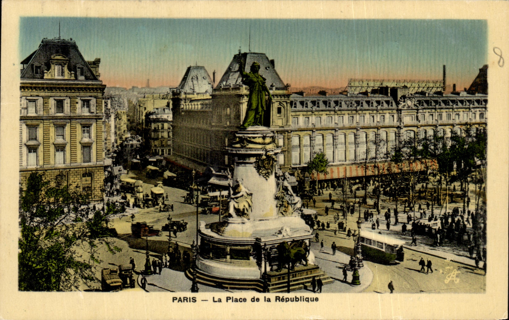 CPA Paris the Place of the Republic