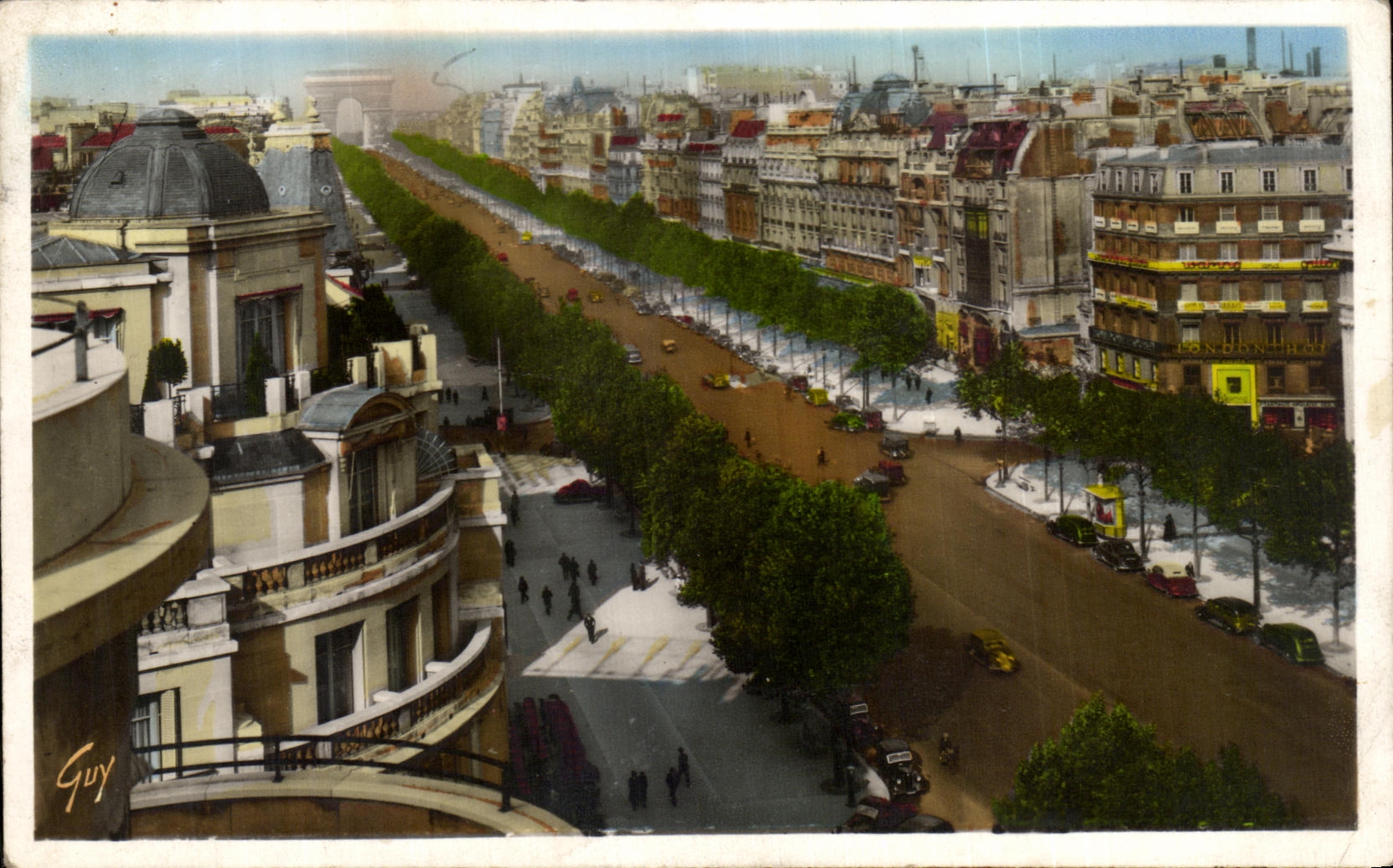 CPA Paris And Its Wonders the Avenue of the Elysees Fields Arc de Triomphe