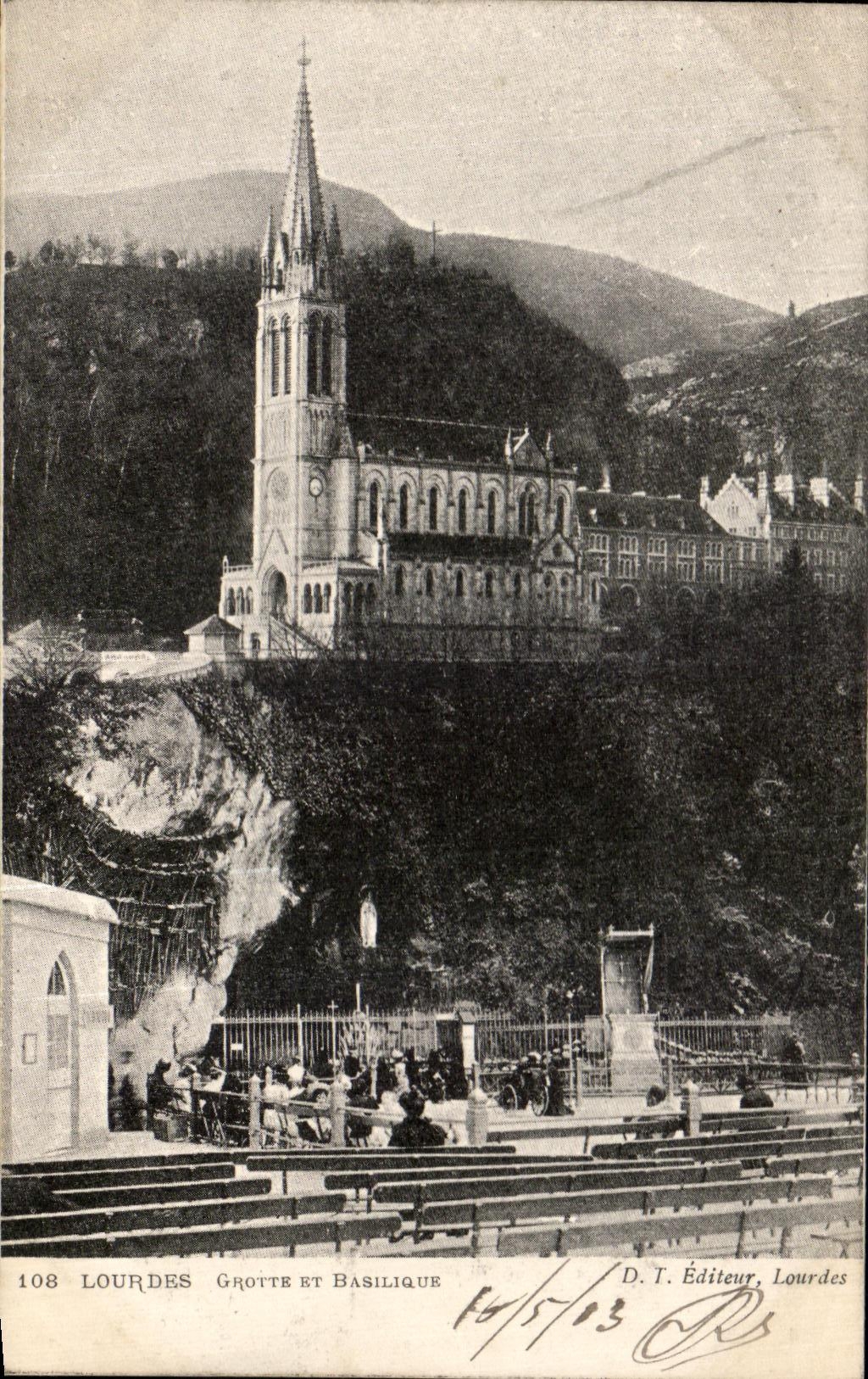 CPA Lourdes Cave and Basilica