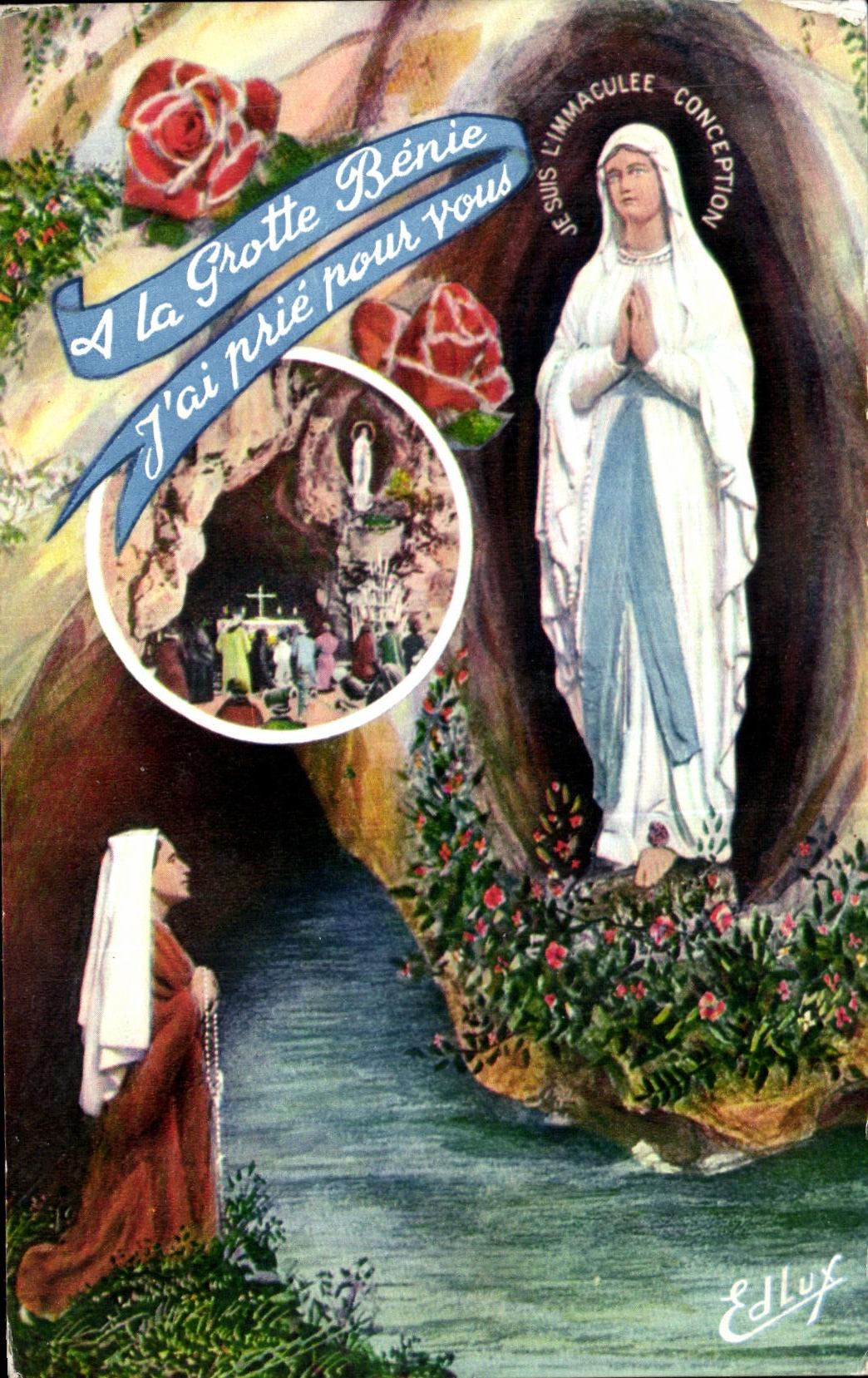 CPA Lourdes Appearance and the Miraculous Cave