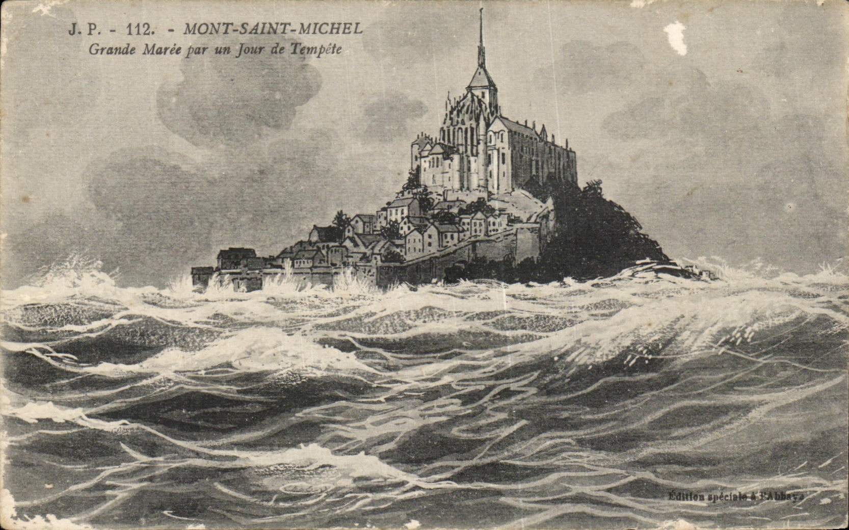 CPA Mont Saint Michel Spring tide By One Day of Storm