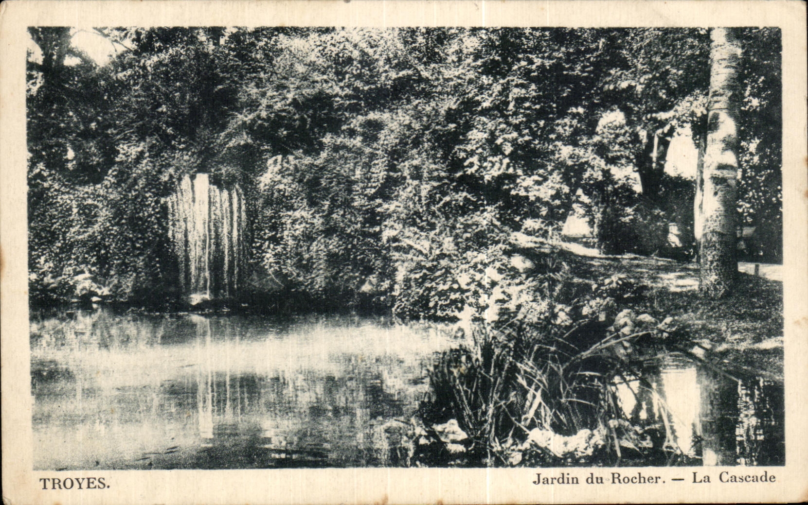 CPA Troyes Garden of the Rock the cascade