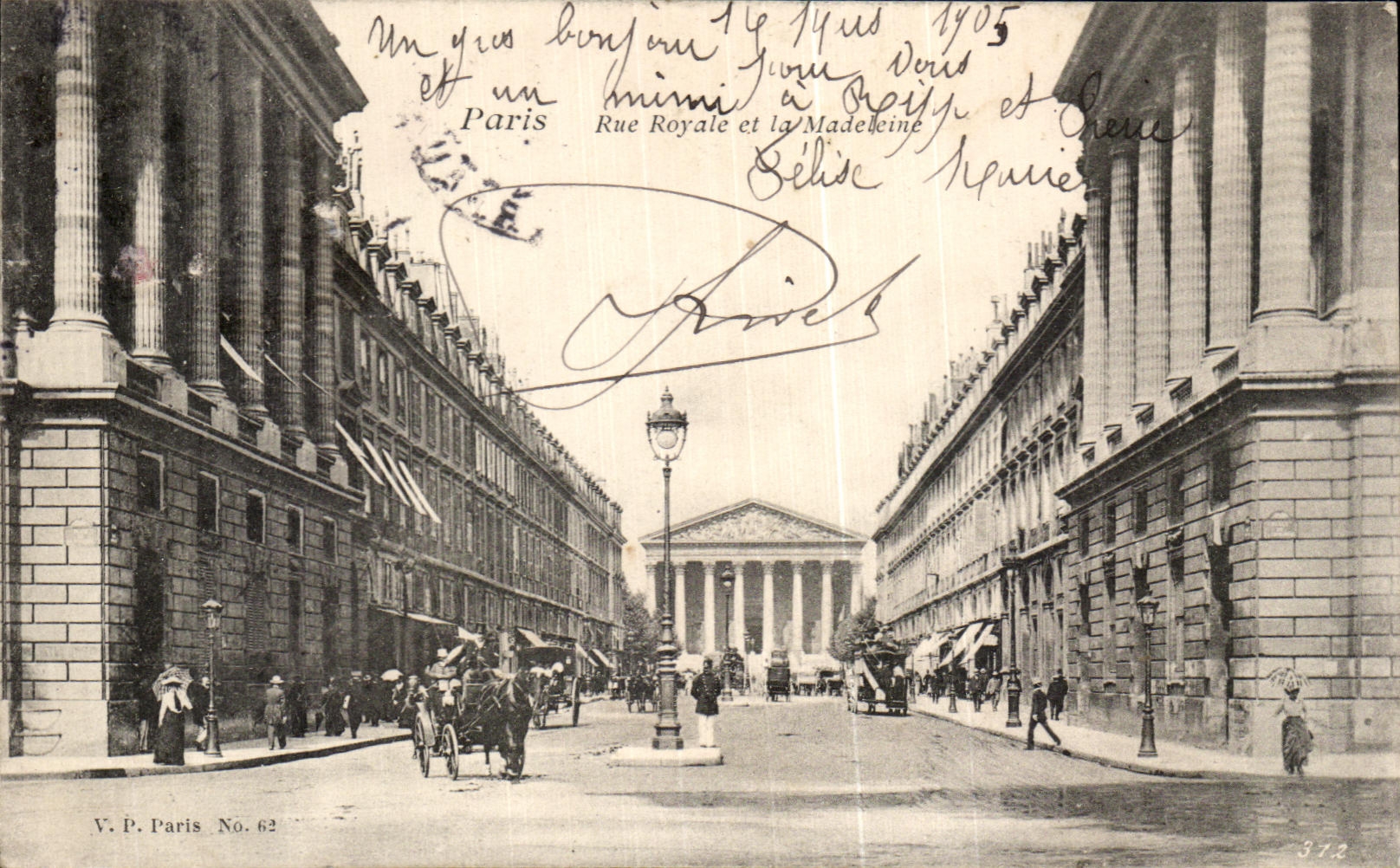 CPA Paris Rue Royale et la Madeleine