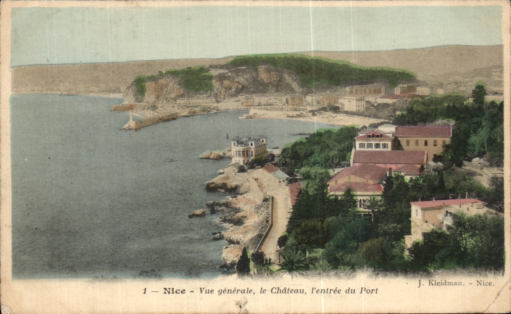 CPA Nice Vue Generale le Chateau l'Entree du Port