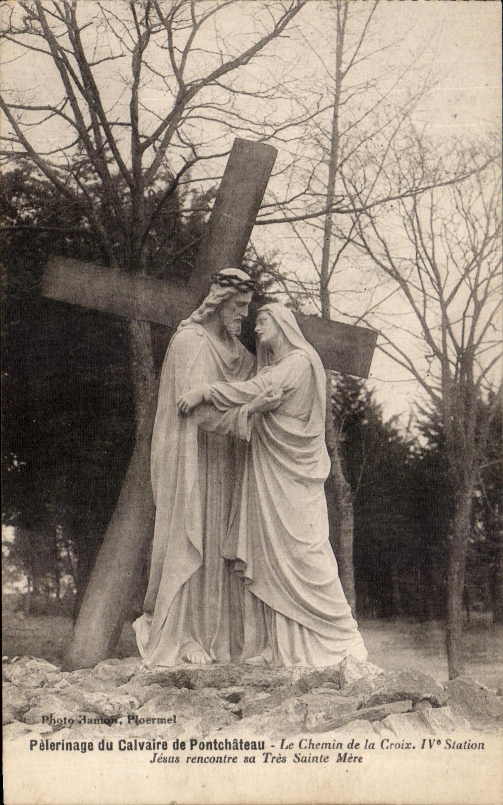 CPA Pilgrimage Of Calvaire De Pontchateau the Way Of the Cross