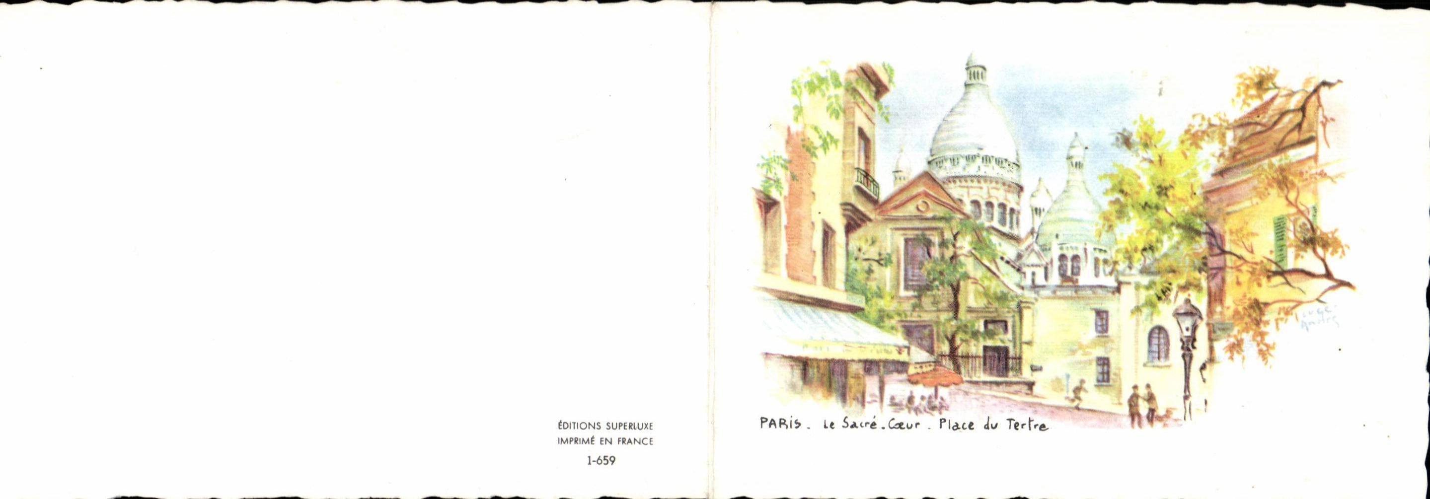 CPSM Paris Place du Tertre Sacre Coeur Montmartre