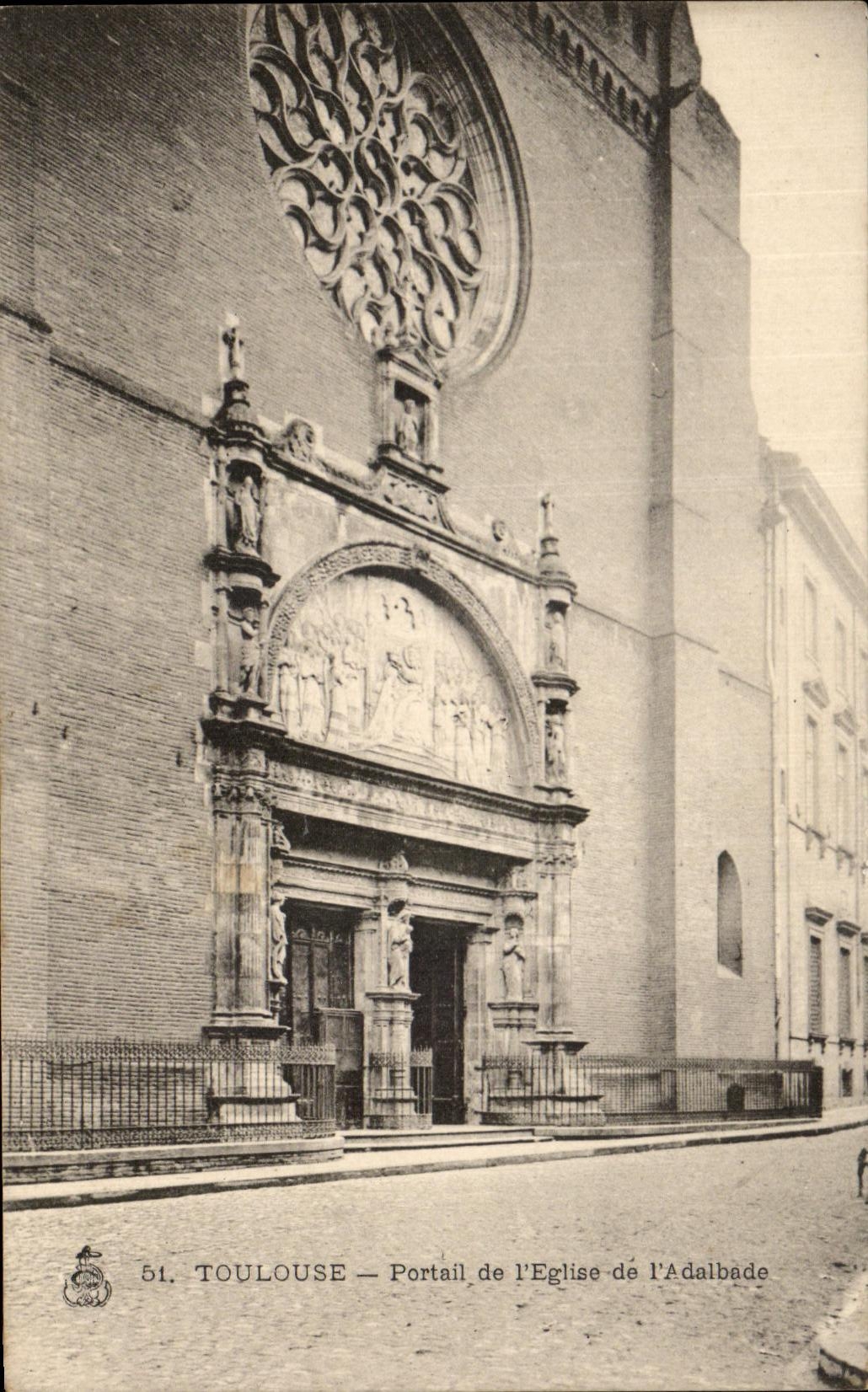 CPA Toulouse Portail De L'eglise De L'adalabade