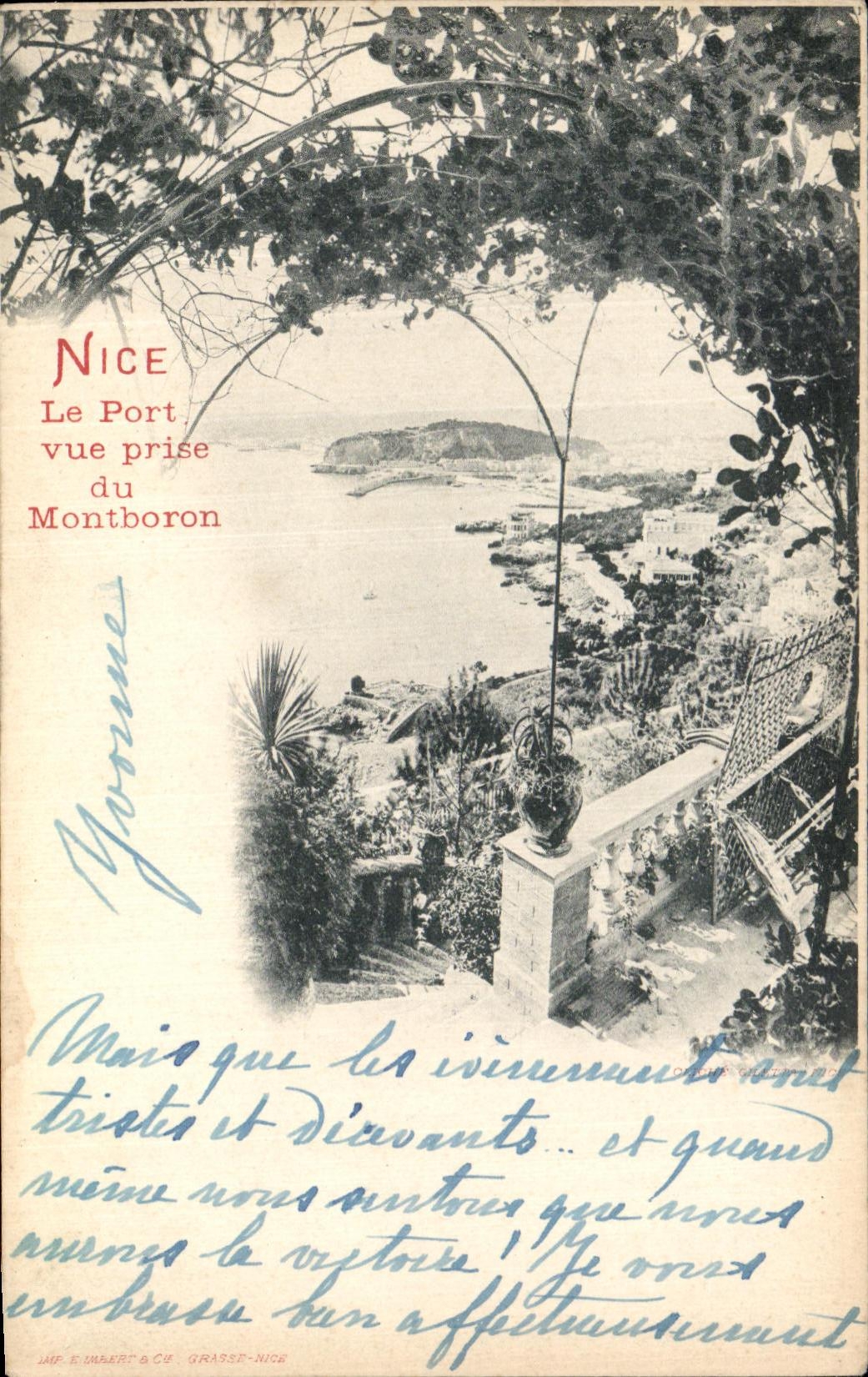 CPA Nice Le Port Vue Prise Du Montboron