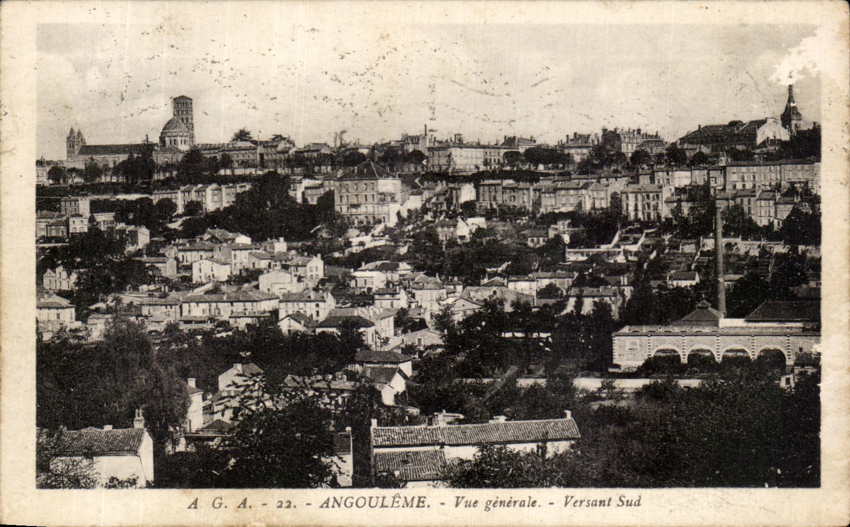 CPA Angouleme Vue Generale Versant Sud