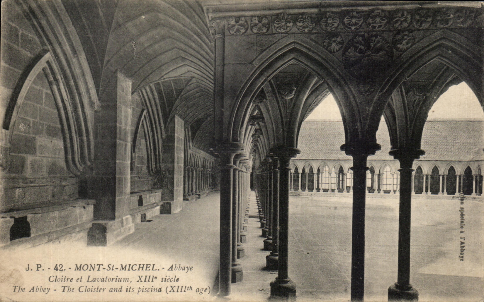 CPA Mount St Michel Cloister Abbey And Lavatorium