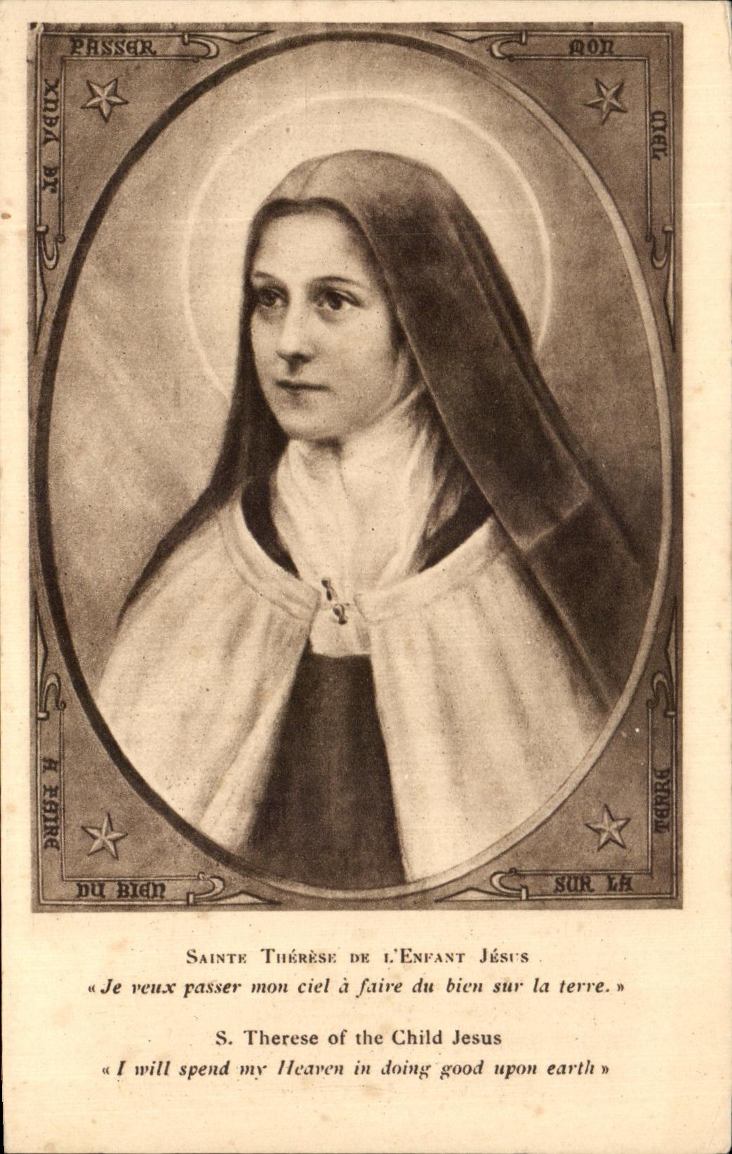 CPA Sainte Thersse Of the Jesus Child I Want to pass my sky has to make good on the ground
