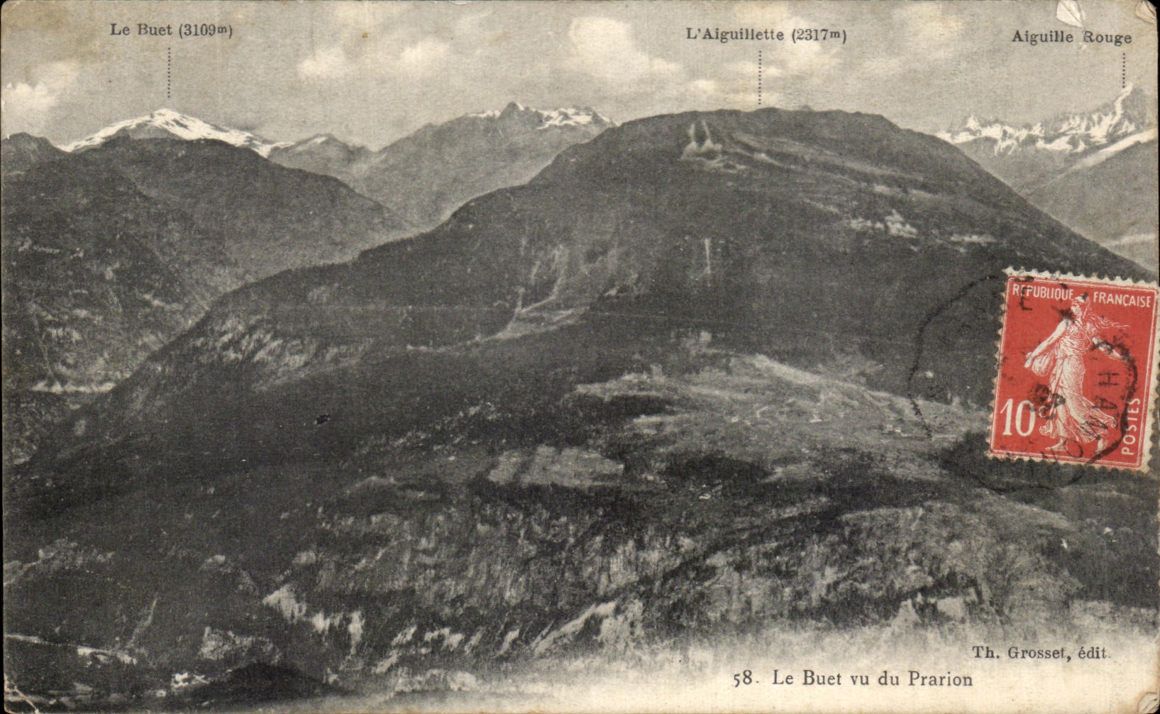 CPA Aiguillete Buet seen of Prarion