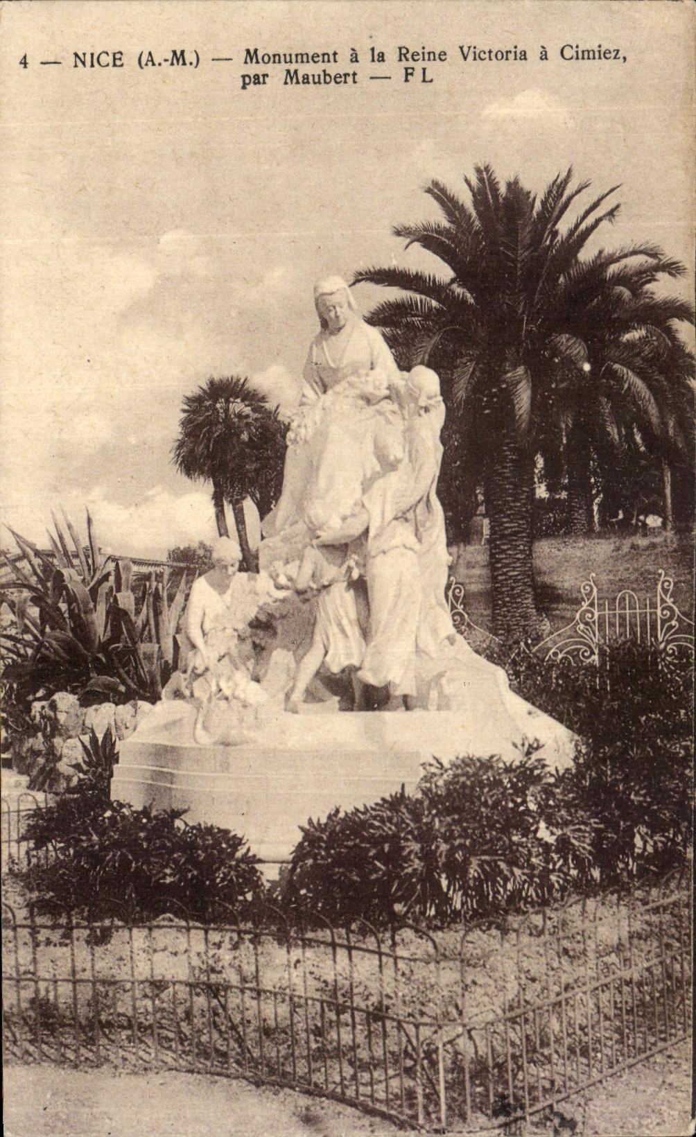 CPA Nice Monument with the Victoria Queen has Cimiez By Maubert